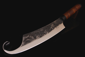 Кухонный топорик "Гиймякеш". Сталь х12мф. Рукоять дерево дуб.